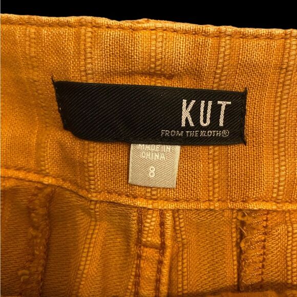 Kut from the Kloth Justine Belted Shorts high waist  NWT Size 8 - Burnt Orange - Picture 7 of 9